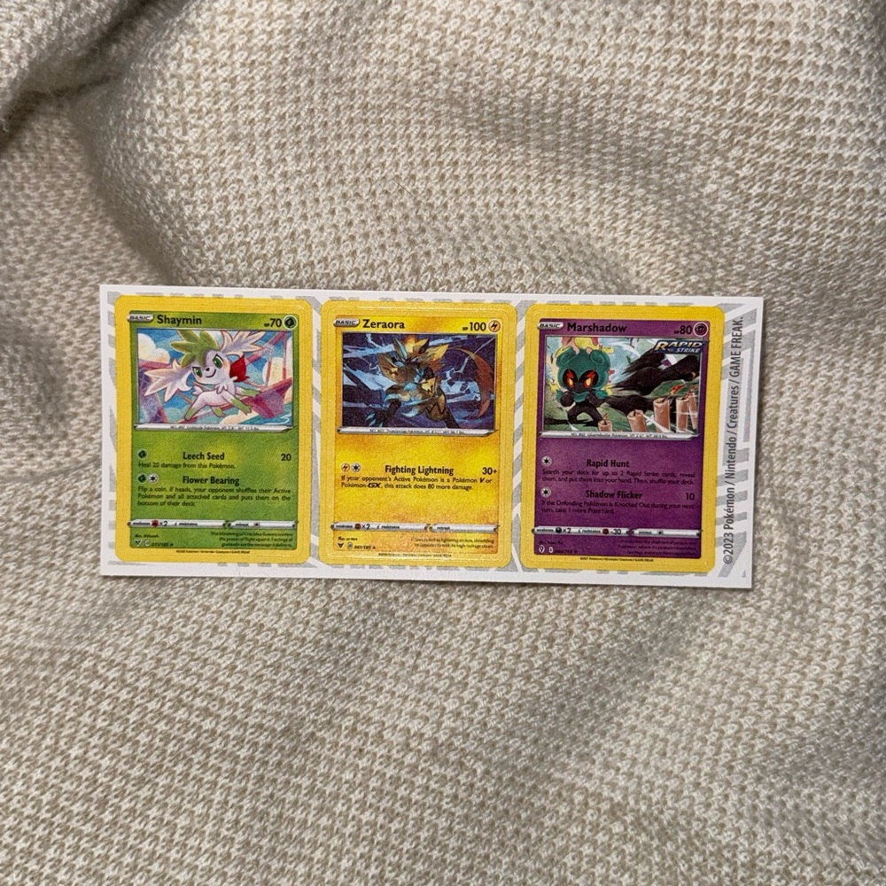 3 Pokemon Card Stickers